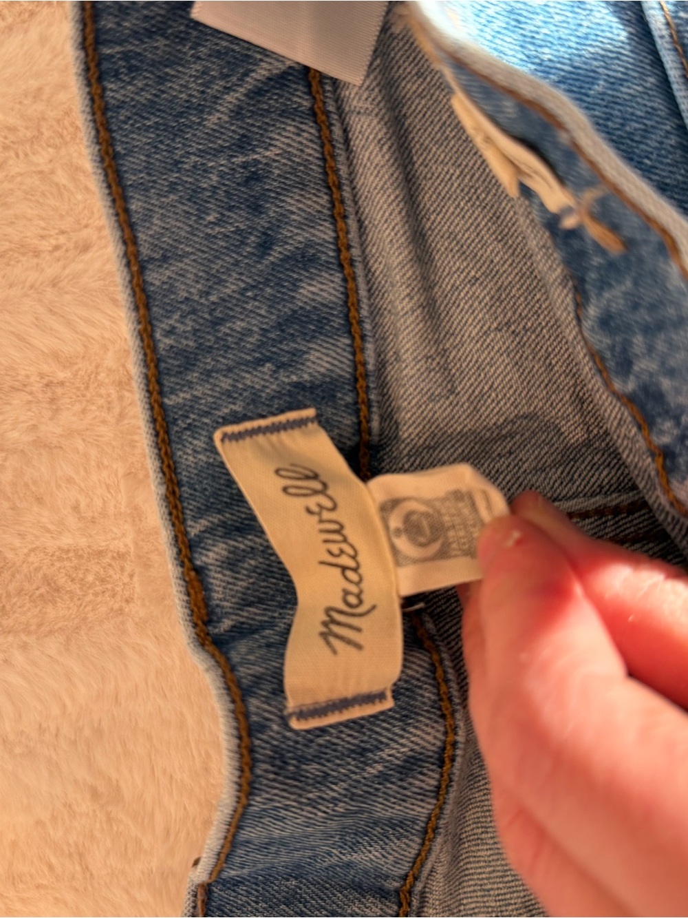 Madewell Medium Blue Wide-Leg Jeans - Picture 2 of 4